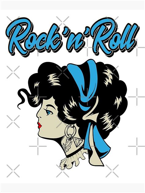 Poster Rockabilly Pin Up Girl Années 50 Sock Hop Dance Vintage