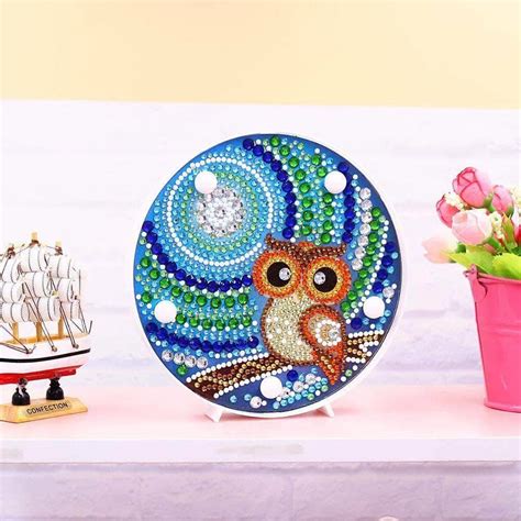 Diy Diamond Painting Cute Owl Light - Free Diamond Painting And