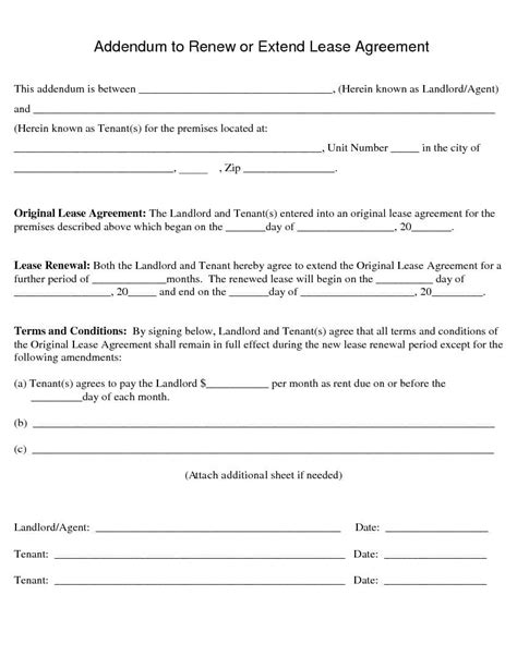 Want help writing your pet addendum? Free Addendum for Rental Lease Agreement | Rental Lease ...