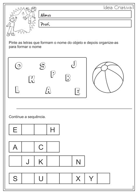 Atividades De Ordem Alfabética 1 Ano