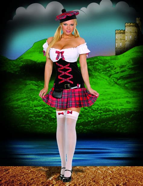 Womens Sexy Scottish Costume Sassy Lassie By Dreamgirl