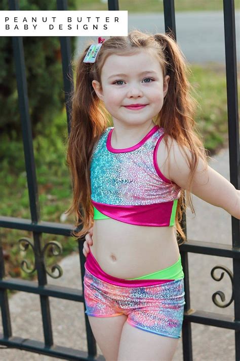 Girls Crop Top Outfit Girls Athletic Shorts Gymnastics Etsy Canada