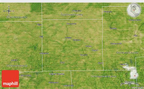 Satellite 3d Map Of Shiawassee County