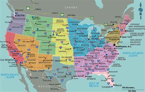 Map United States Largest Cities Direct Map