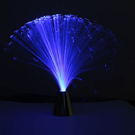 Led Multi Colour Changing Fibre Optic Fountain Night Light Lamp Home