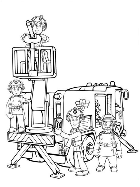 Brandweerman sam kleurplaat voor kinderen printen online. Kleurplaat Brandweerman Sam Elvis - Mooie Brandweerman Sam ...