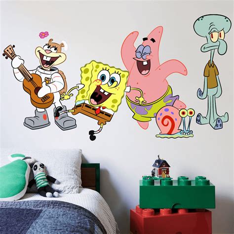 Home Furniture And Diy Spongebobstickerkidswall Art3dbedroomdecal