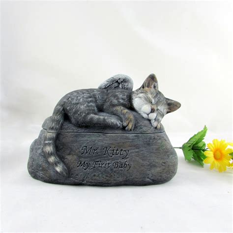 Ceramic Engraved Painted Cat Cremation Urn Hand Made Pet Etsy