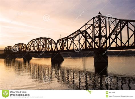 Railroad Bridge Over The Missouri River Stock Photo Image Of Railroad