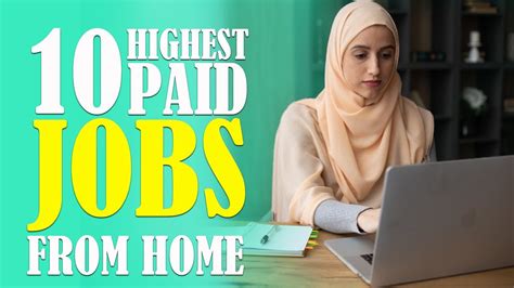 10 Highest Paid Jobs You Can Do From Home - YouTube