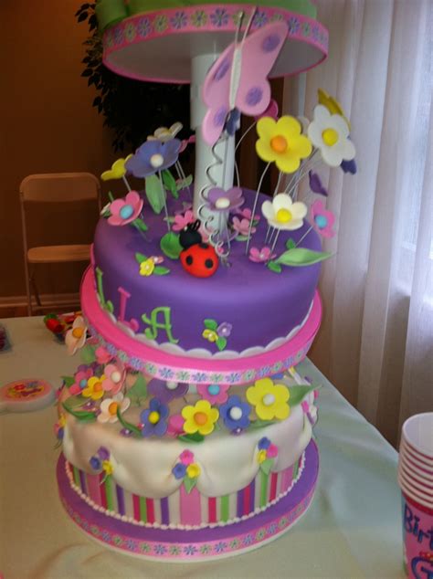 Flowers 1st Birthday Cake