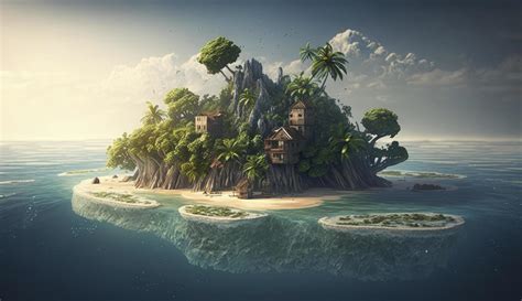 Vacation On A Deserted Island In The Tropics Generate Ai 22911274