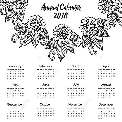 Hand Drawn Lineart Calendar Designs Template For Free Download On Pngtree