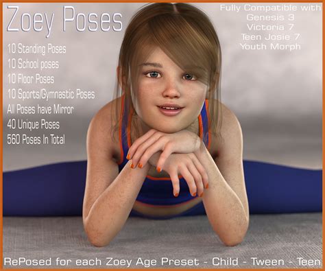 Zoey Poses for Genesis 3 Female DAZ3D下载站