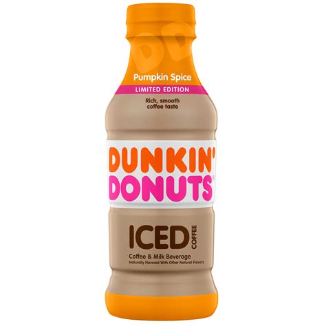 12 Bottles Dunkin Donuts Iced Coffee Pumpkin Spice 13
