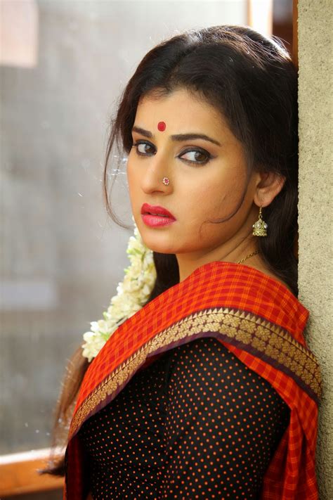 Archana Veda Hot Photos In Red Saree From Kamalatho Na Prayanam Movie