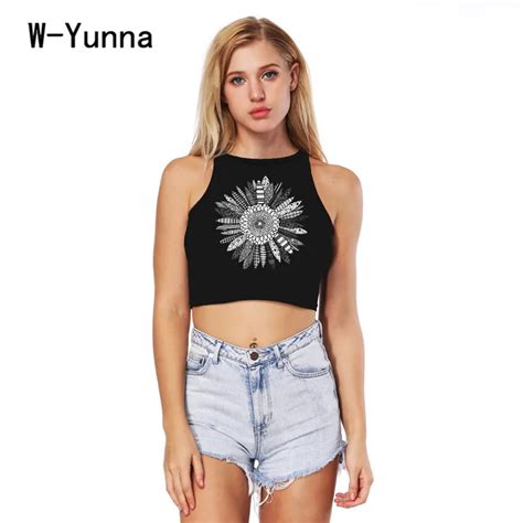 buy w yunna 2018 new fashion streetwear crop top women slim tight sexy workout