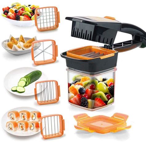 5 In 1 Multifunction Vegetable Cutter Manual Dicer With Container Box