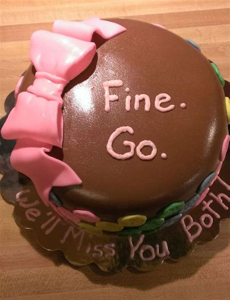 Quick and easy chocolate buttercream farewell/ going away cake for a coworker. 64 Hilarious Farewell Cakes That Employees Got On Their ...