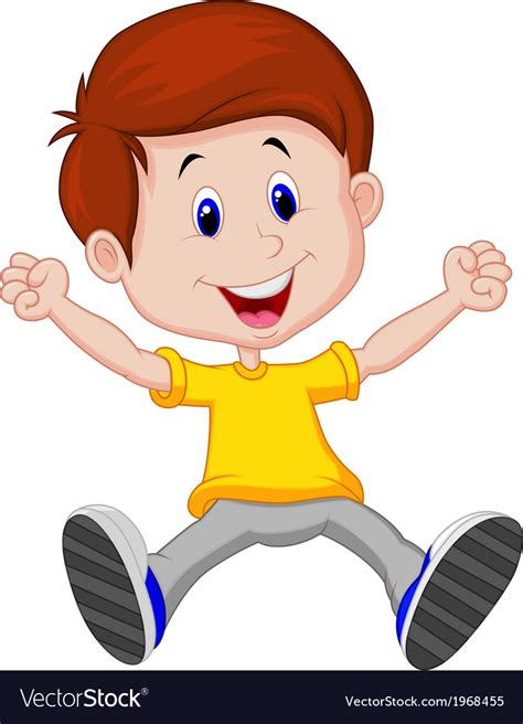 The most comprehensive image search on the web. Happy boy cartoon Royalty Free Vector Image - VectorStock
