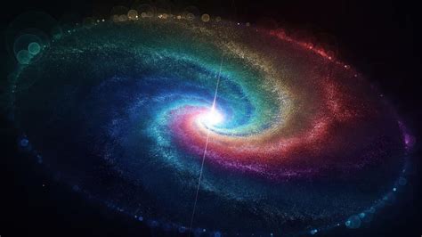Colorful Spiral Galaxy Backiee