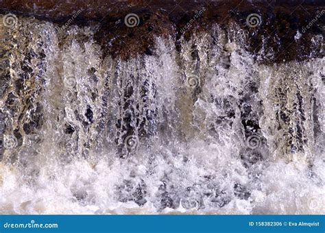 White Water Waterfall In Close Up Picture Stock Photo Image Of