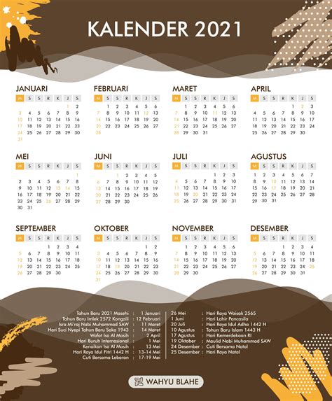 Download Desain Kalender 2021 Indonesia Pictures