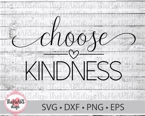 Choose Kindness Svg Be Kind Svg Motivation Saying Svg Etsy