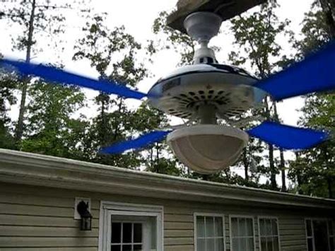 This video is about installing an outdoor ceiling fan. Outdoor Hunter original ceiling fan. - YouTube