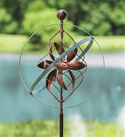Our Bronze And Patina Spiral Metal Wind Spinner Is Beautiful Enough For