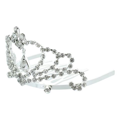 kate marie jania rhinestone crown tiara hair pin in silver free shipping on orders over 45