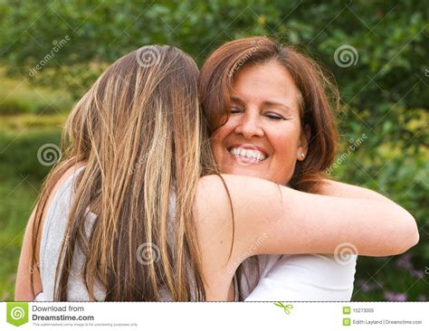 Mom Receiving Hug Stock Image Image Of Love Bond Teen