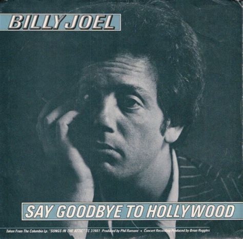 Billy Joel Say Goodbye To Hollywood 1981 Pitman Pressing Vinyl