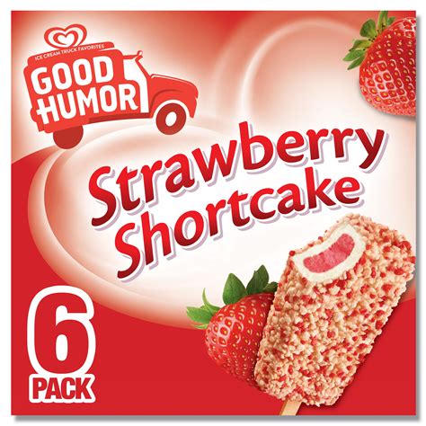 Good Humor Strawberry Shortcake Frozen Dessert Bars 6 Count Walmart