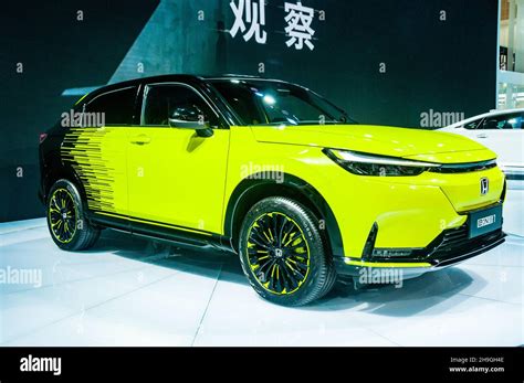 Dongfeng Honda Ens1 Electric Car Seen On Display At The 2021 Guangzhou