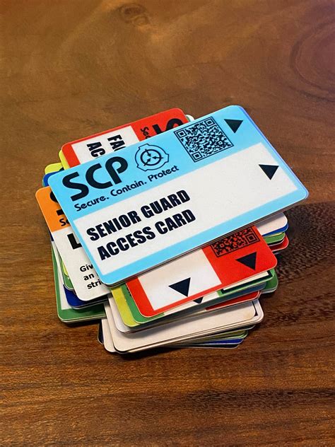 Scp Key Cards Class D Collection 5 Card Pack Etsy