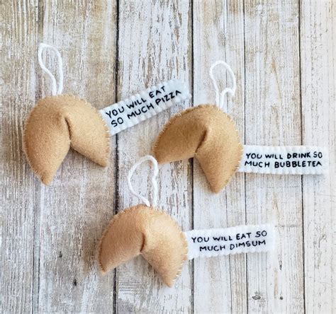 Custom Fortune Cookie Ornament Personalized Message Etsy
