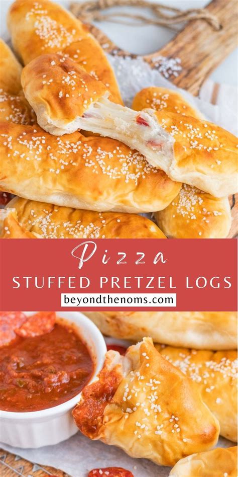 Pizza Stuffed Pretzel Logs Recipe Homemade Dinner Rolls Homemade Dishes Pretzels Recipe