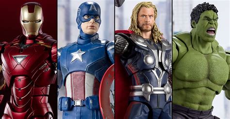 The Avengers Sh Figuarts Iron Man Captain America Thor And Hulk
