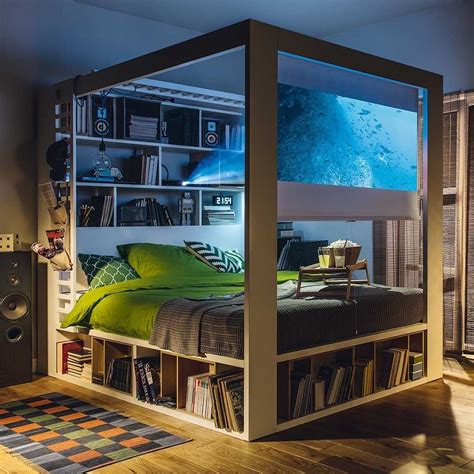 You can always rely upon a canopy bed to turn an ordinary room into a sumptuous refuge. Awesome Bedroom in 2020 | Queen canopy bed, Cool beds, Bed ...