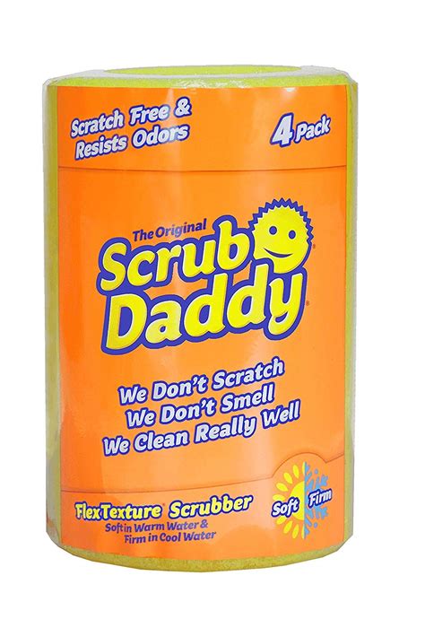 buy scrub daddy original 4 pack cleaning sponges for washing up dish and kitchen sponge as