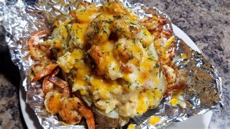 Loaded Shrimp Bake Potatoes Ray Macks Kitchen And Grill Youtube