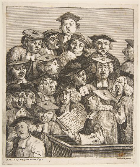 William Hogarth Scholars At A Lecture The Met