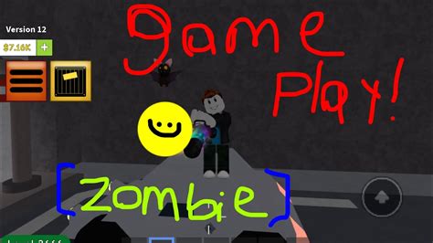 Playing Zombie Attack Roblox Gameplay With Minigun Youtube