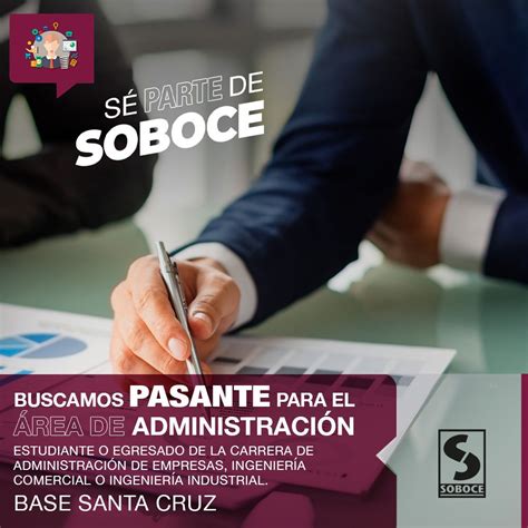 Pasante Para El Rea De Administraci N Trabajando Bolivia