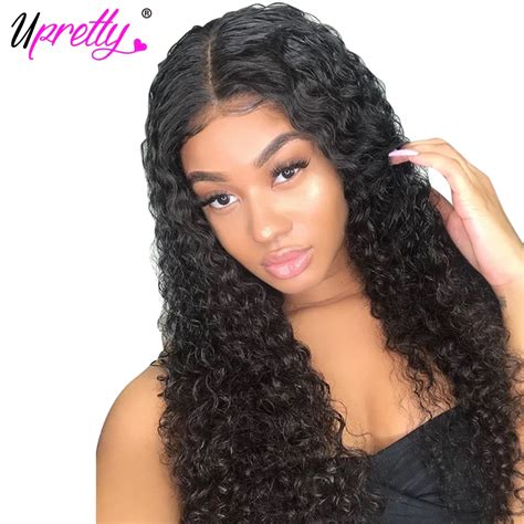 Upretty Deep Wave Wig Pre Plucked Lace Front Human Hair Wigs For Black Women Remy 4x4 Brazilian