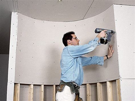 When using a lift to install a by hanging the ceiling first, the panels can be cut a little short so that they slip easily into place. Curved Walls and Barrel Ceilings - Fine Homebuilding ...