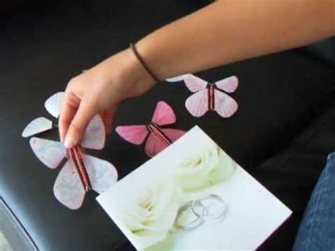 Here is what you'll need! Unique DIY wedding invitation with flying paper butterflies - by Magic Flyer - YouTube