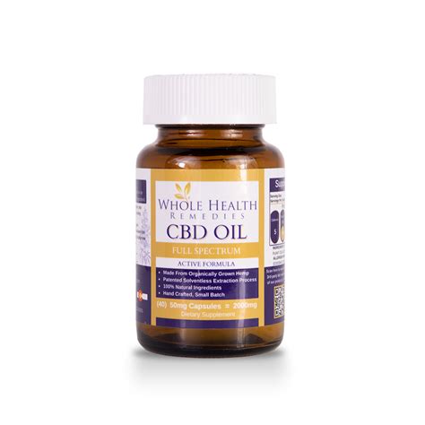 Cbd 50mg40cnt Capsules Whole Health Remedies