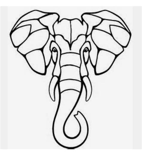 Elephant Template Elephant Outline Animal Outline Elephant Drawing